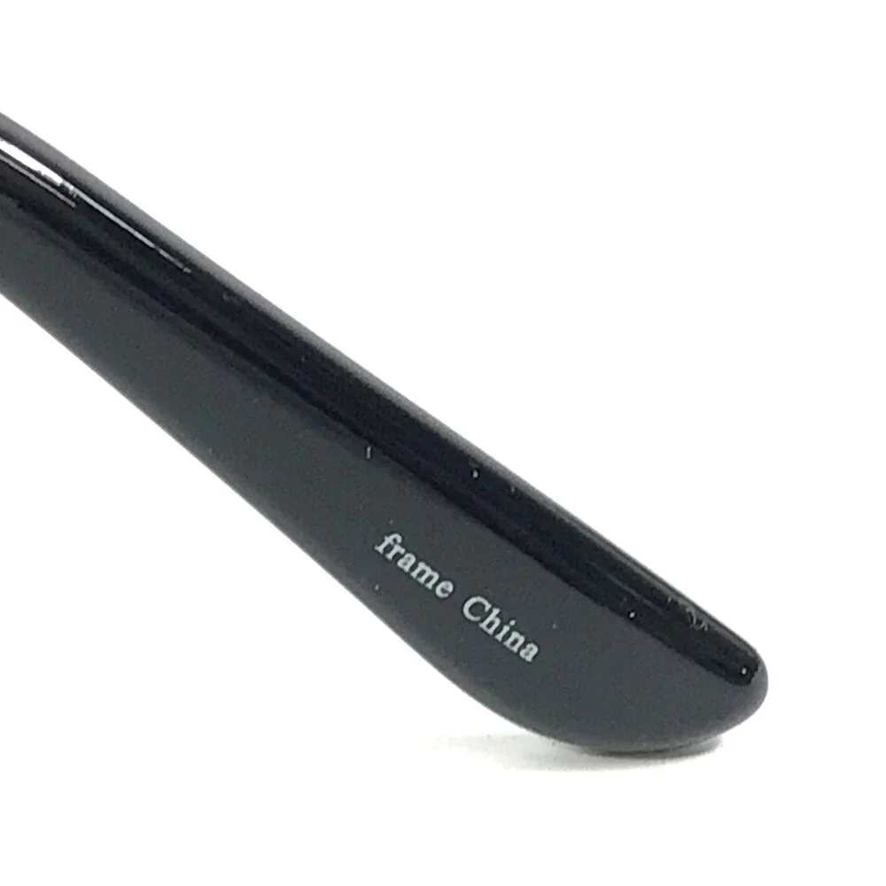 Parade Eyeglasses Frames 1814 BLACK Polished Square Full Rim 52-17-143